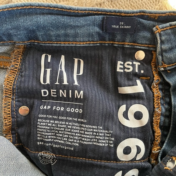 GAP 1969 Straight True Skinny Jeans Women’s size 26 - Picture 13 of 15